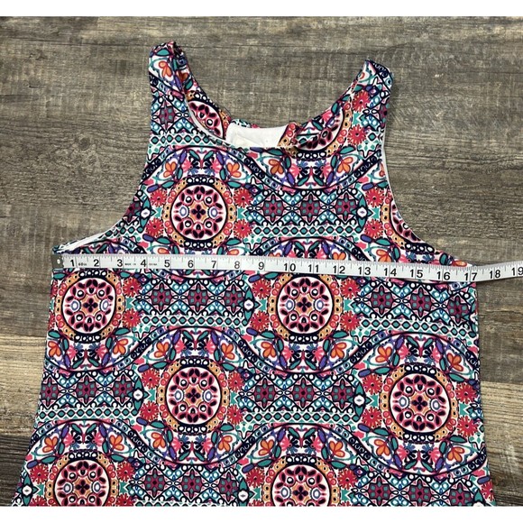 Cupio Women's Racerback Mandala Print Sleeveless Swing Dress Boho Size M - Picture 8 of 11
